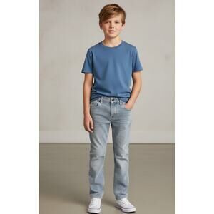 Quiksilver Boys Corduroy Pants Straight Tapered Fit Blue Gray Size 10s